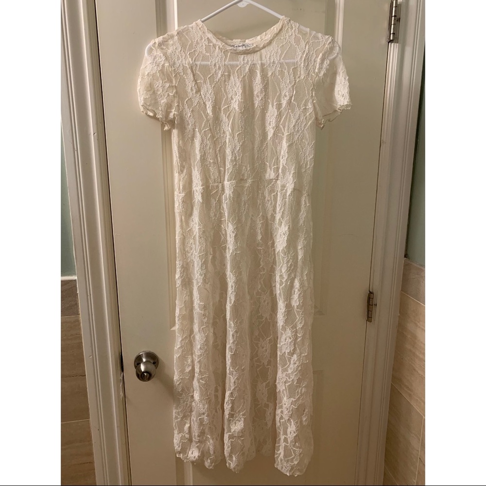 [EUC] ZARA lace midi dress [like new]!!